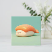 Clay Shrimp Nigiri Sushi Illustration Postcard (スタンド正面)