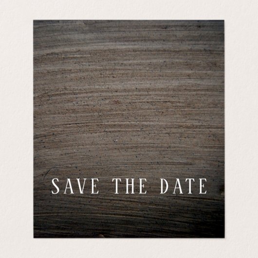Clay Slab Effect, Photo Save The Date Card 名刺 (外部フラット)