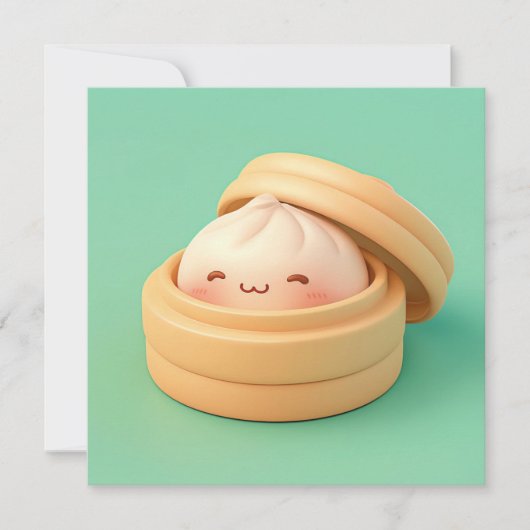 Clay Steamed Dumpling in Steamer Basket Postcard (正面)