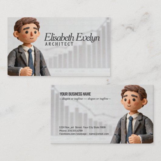 Clay Success: Business Progress in View 名刺 (正面/裏面)