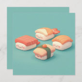 Clay Sushi Nigiri Variety Platter Postcard (正面/裏面)