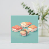 Clay Sushi Nigiri Variety Platter Postcard (スタンド正面)