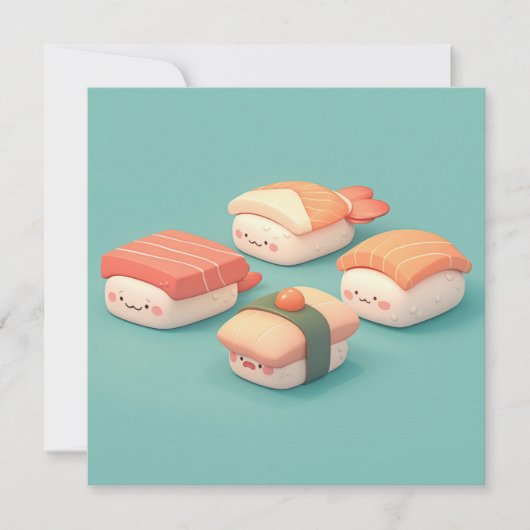 Clay Sushi Nigiri Variety Platter Postcard (正面)