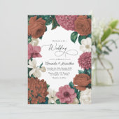 Clay Terracotta, Desert Rose & Pale Oat Wedding 招待状 (スタンド正面)