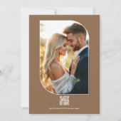 Clay Terracotta, Desert Rose & Pale Oat Wedding 招待状 (裏面)