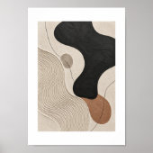 Clay Tide | Minimal Abstract Plaster Art Print ポスター (正面)