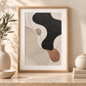Clay Tide | Minimal Abstract Plaster Art Print ポスター