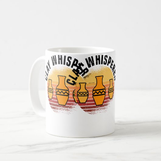 Clay Whisperer - Pottery Ceramics コーヒーマグカップ (正面左)