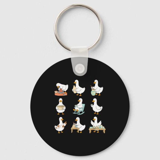 Clay Whisperer T Er Ceramic Silly Goose Making Tte キーホルダー (正面)