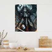 Claymore Poster Dark Fantasy Gothic Warrior Queen ポスター (キッチン)