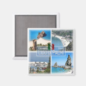 CLB003 LIDO DI PALMI, Calabria，イタリア，冷蔵庫 マグネット (正面/裏面)