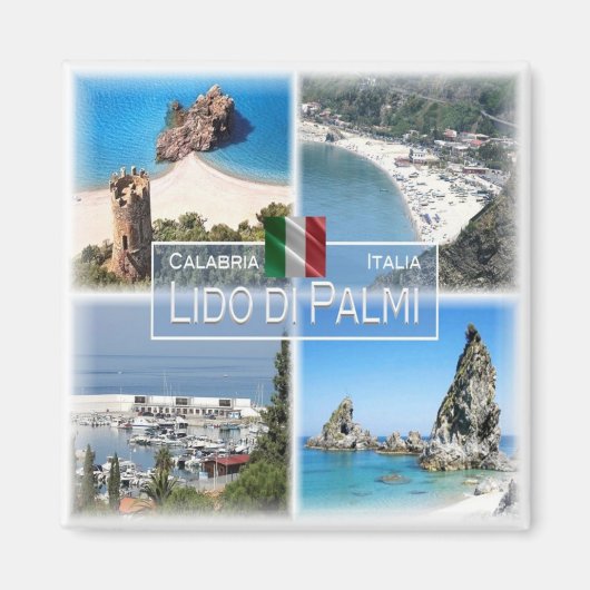 CLB003 LIDO DI PALMI, Calabria，イタリア，冷蔵庫 マグネット (正面)