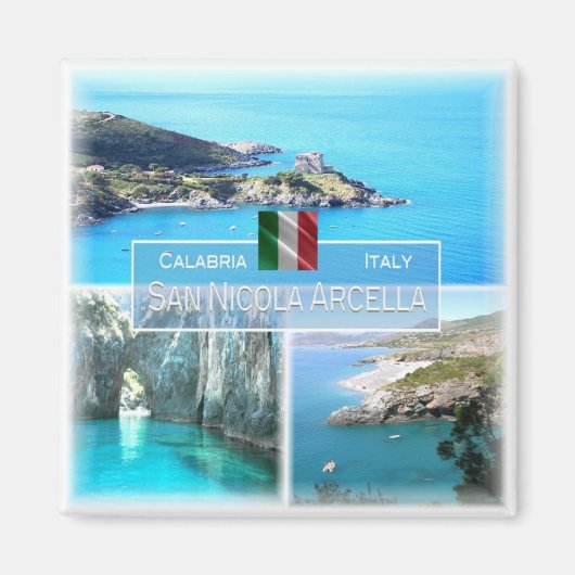 CLB012 SAN NICOLA ARCELLA - Calabria -冷蔵庫 マグネット (正面)