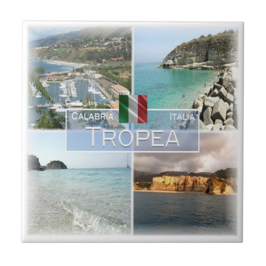 CLB013 TROPEA，カラブリア，イタリア， タイル (正面)