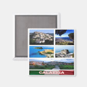 CLB017 CALABRIA Mosaic，イタリア，冷蔵庫 マグネット (正面/裏面)