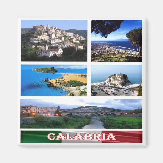 CLB017 CALABRIA Mosaic，イタリア，冷蔵庫 マグネット (正面)