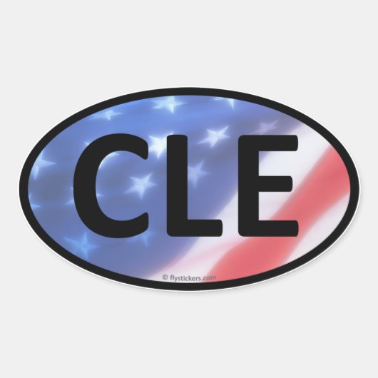 CLEオーバルステッカー 楕円形シール (正面)