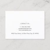 Clean モダン Seeds写真栄養士 名刺 (裏面)