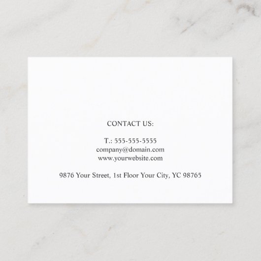 Clean モダン Seeds写真栄養士 名刺 (裏面)