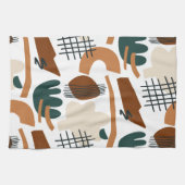 Clean Abstract Boho Pattern | Modern Minimal キッチンタオル (横)
