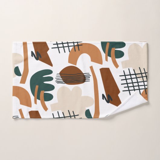 Clean Abstract Boho Pattern | Modern Minimal バスタオルセット (ハンドタオル)