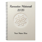 Clean Aesthetic Neutral Ramadan ノートブック (正面)