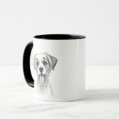 Clean Aesthetic Pet Name & Photo Mug マグカップ (正面左)