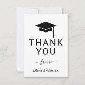 Clean and Chic Graduation Thank You Card サンキューカード (正面)