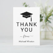 Clean and Chic Graduation Thank You Card サンキューカード (スタンド正面)