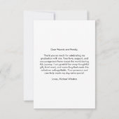 Clean and Chic Graduation Thank You Card サンキューカード (裏面)