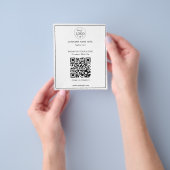 Clean and Simple QR Code Business Flyer for Client チラシ (手)