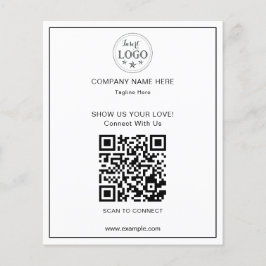 Clean and Simple QR Code Business Flyer for Client チラシ
