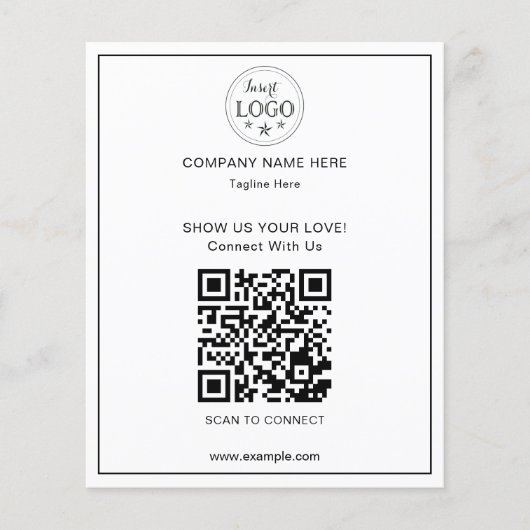 Clean and Simple QR Code Business Flyer for Client チラシ (正面)