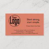 Clean Approachable Logo Image Personal Trainer 名刺 (正面)