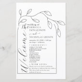 Clean Arch文字スクリプト結婚式 プログラム (正面)