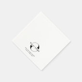 Clean + Black文字会社のビジネス紙にロゴ スタンダードカクテルナプキン (角)
