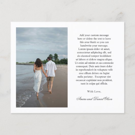 Clean Black and White Budget 結婚's Thank You (裏面)