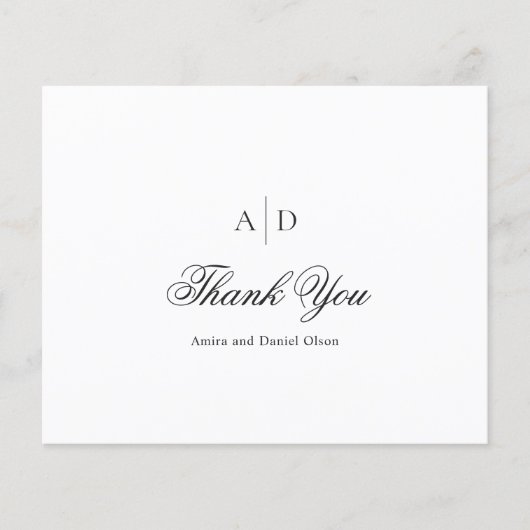 Clean Black and White Budget 結婚's Thank You (正面)