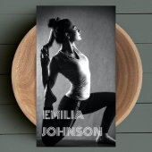 Clean Black & White Photo Lプロフェッショナル・トレーナー 名刺