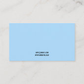 Clean Blue & Black Tooth Outlineキッズ歯科医 予約カード (裏面)