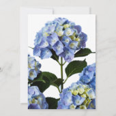 Clean Blue Hydrangea Floral Bridal Shower 招待状 (裏面)