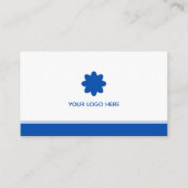 Clean Blue Stripe Business Card 名刺 (裏面)