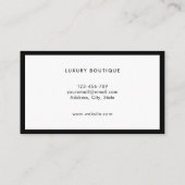 Clean Boutique / 服飾業のビジネスカード 名刺 (裏面)