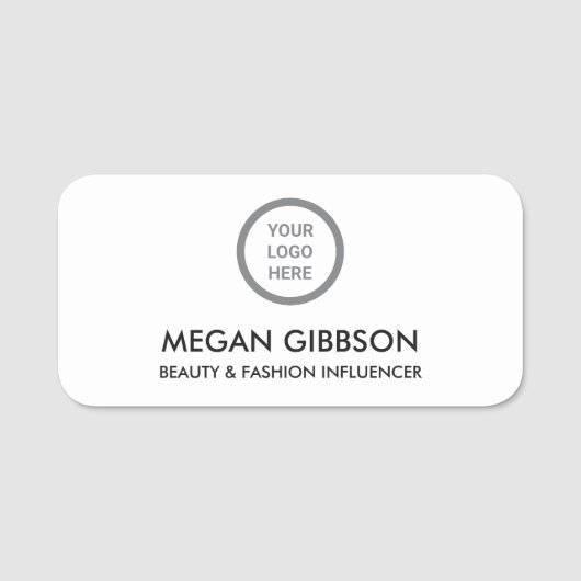 Clean Business Logoミニマルモダンリスト従業員 名札 (正面)