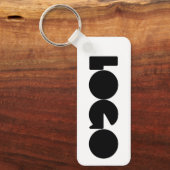 Clean Business Logo & QR Code, Company Horizontal キーホルダー (正面)