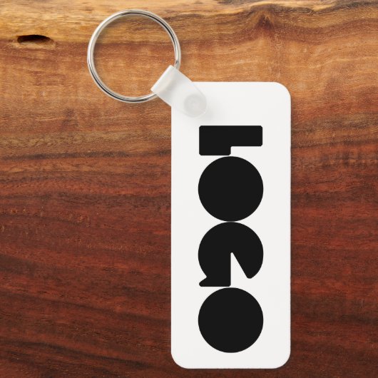 Clean Business Logo & QR Code, Company Horizontal キーホルダー (正面)