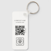 Clean Business Logo QR Code Horizontal Keychains キーホルダー (裏面)
