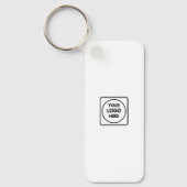 Clean Business Logo QR Code Horizontal Keychains キーホルダー (正面)