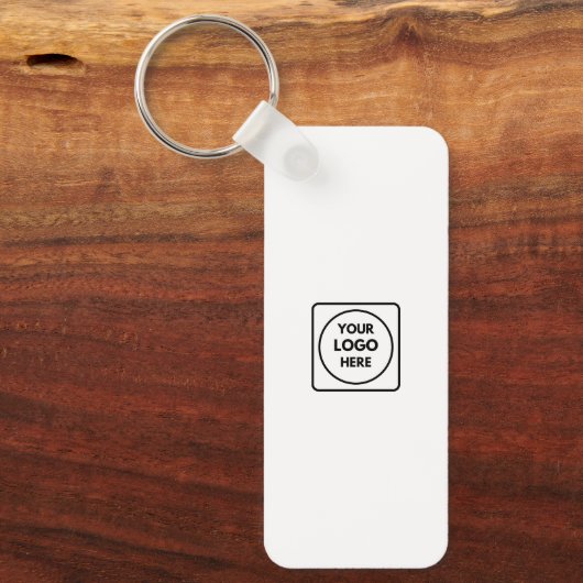 Clean Business Logo QR Code Horizontal Keychains キーホルダー (正面)