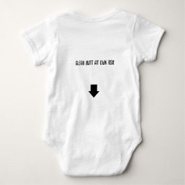 clean butt at own risk one piece  ベビーボディスーツ